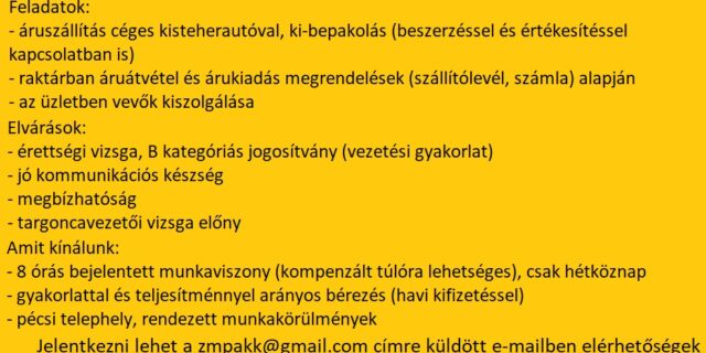 Álláshirdetés